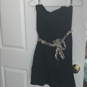 Black Strapless Dress w/ Belt
